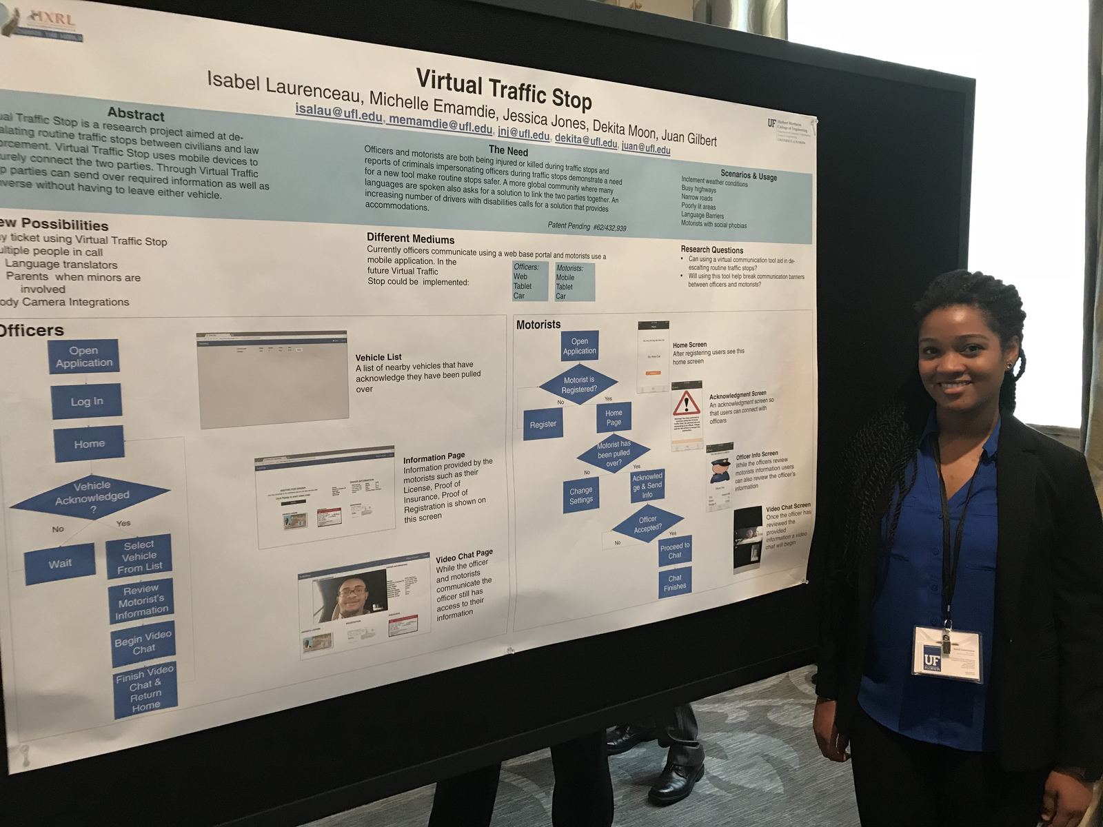 Isabel Laurenceau with her poster at ASEE-GEM